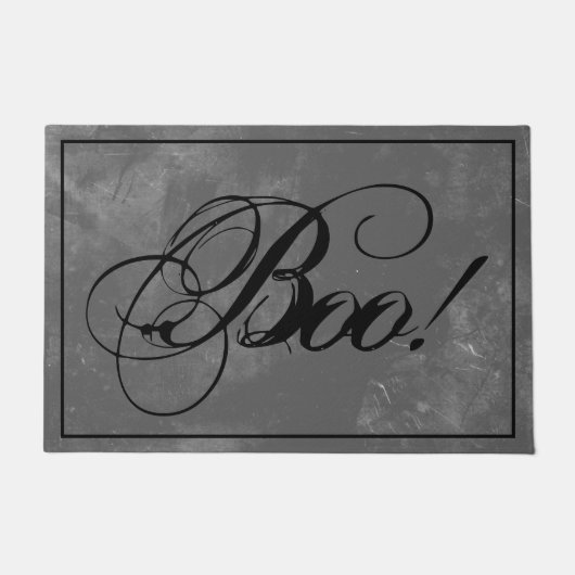 Gothic Black Boo Halloween Fußmatte (Vorderseite)