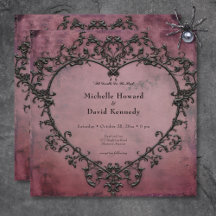 Gothic Black & Burgund Filigree Herzenssehen