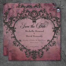 Gothic Black & Burgund Filigree Herzenssehen