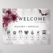 Gothic Black & Burgund Halloween Orden der Veranst Poster (Vorne)