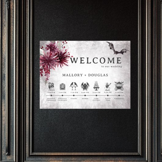 Gothic Black & Burgund Halloween Orden der Veranst Poster