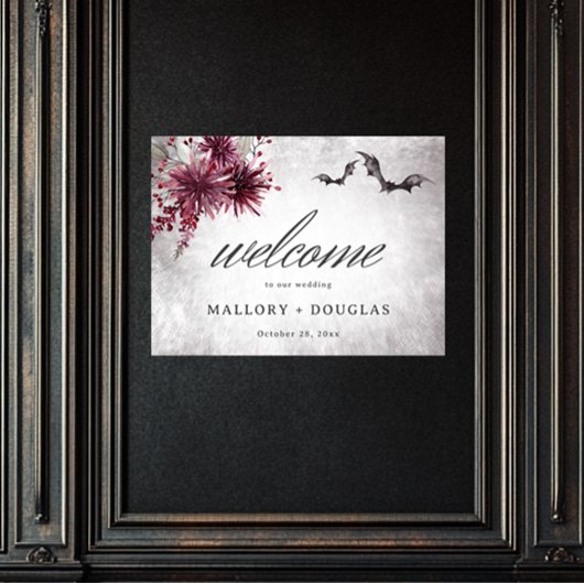 Gothic Black & Burgund Halloween Orden der Veranst Poster