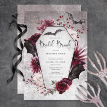 Gothic Black & Burgund Spooky Bridal Brunch