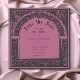 Gothic Black Burgundy Mittelalter bis zum Tode Hoc Save The Date