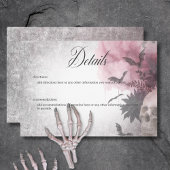 Gothic Black & Burgundy Skull & Spider Details Begleitkarte