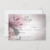 Gothic Black & Burgundy Skull & Spider Dinner RSVP Karte (Vorderseite)