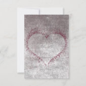 Gothic Black & Burgundy Skull & Spider Wedding Save The Date (Rückseite)