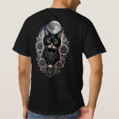 Gothic Black Cat and Moon Tshirt (Rückseite)