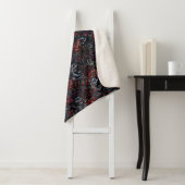 Gothic Black Cat & Dark Flowers Muster Sherpadecke (Beispiel)