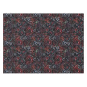 Gothic Black Cat & Dark Flowers Pattern Tischdecke (Vorderseite (Horizontal))
