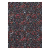 Gothic Black Cat & Dark Flowers Pattern  Tischdecke (Vorderseite)