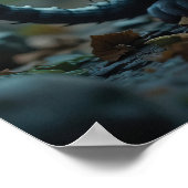 Gothic Black Cat Halloween verzauberte Forest Vibe Poster (Ecke)