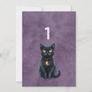 Gothic Black Cat Hochzeit Tischnummer
