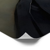 Gothic Black Cat In Dress Print, Dark Academia Poster (Ecke)