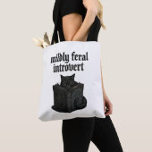 Gothic Black Cat Introvert liest Buch Feral Ästhet Tasche (Von Nahem)