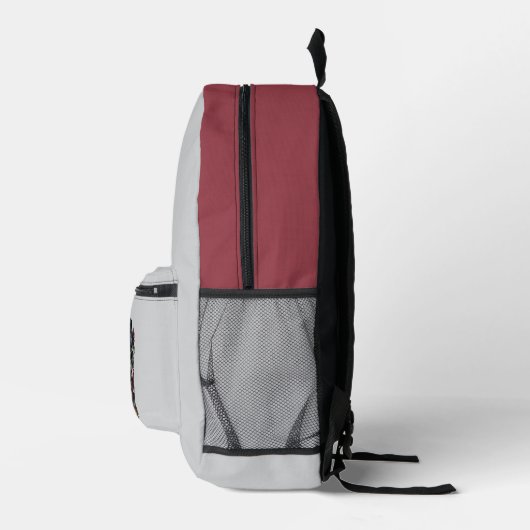 Gothic Black Cat Mystical Books & Rote Rosen Desig Bedruckter Rucksack (Rechts)