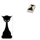 Gothic Black Cat Silhouette Art Briefmarke Gummistempel (Stempel)