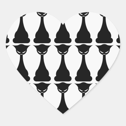 Gothic Black Cat Silhouette Aufkleber (Vorderseite)