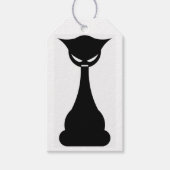 Gothic Black Cat Silhouette Geschenkanhänger (Vorderseite)