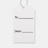 Gothic Black Cat Silhouette Geschenkanhänger (Rückseite)