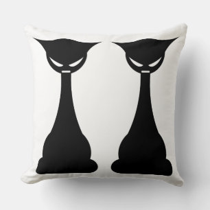 Gothic Black Cat Silhouette Kissen