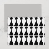 Gothic Black Cat Silhouette Postkarte (Vorne/Hinten)