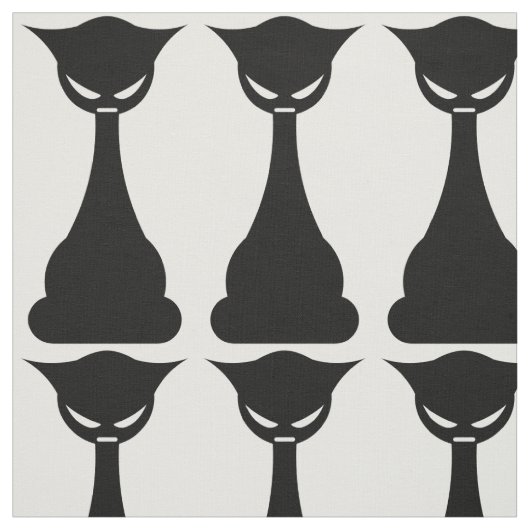 Gothic Black Cat Silhouette Stoff (Muster)