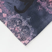 Gothic Black Cats Pattern Fleecedecke (Ecke)