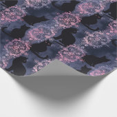 Gothic Black Cats Pattern Geschenkpapier (Ecke)