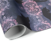 Gothic Black Cats Pattern Geschenkpapier (Rolleneckpunkt)