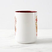 Gothic Black Cauldron Halloween Kaffee Hexenbraun Zweifarbige Tasse (Mittel)