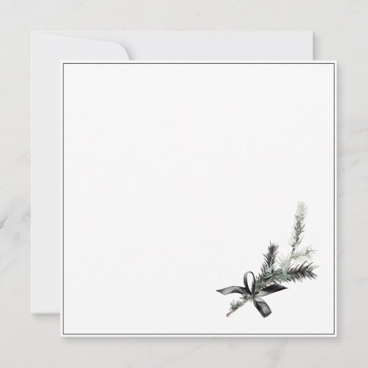 Gothic Black Christmas Tree Dankeskarte (Rückseite)