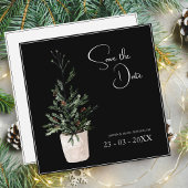 Gothic Black Christmas Tree Save The Date
