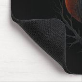Gothic Black Crow F-caw-f Raven Funny Red Moon Sar Mousepad (Ecke)