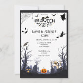 Gothic Black Crow Halloween Party  Einladung (Vorderseite)