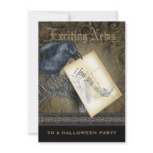 Gothic Black Crow Medium Einladung