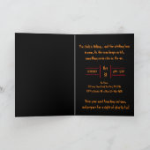 Gothic Black Crow & Tower Spooky Halloween Karte (Innenseite)