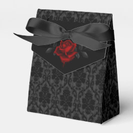 Gothic Black Damask Rose Wedding Geschenkschachtel