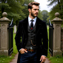 Gothic Black Damask Rose Wedding