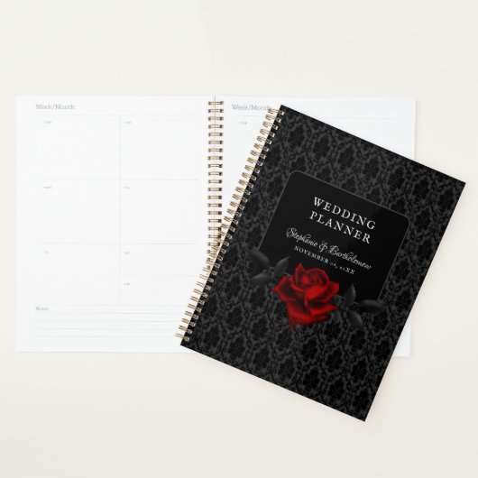 Gothic Black Damask Rose Wedding Planer (Anzeige)