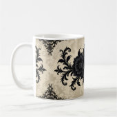Gothic Black Damast Kaffeetasse (Links)