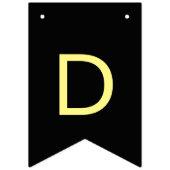 Gothic Black Dia de los Muertos Sugar Skull Blume Wimpelkette (Erste Fahne)