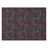 Gothic Black Dog & Dunkle Blumen Muster Tischdecke (Vorderseite (Horizontal))