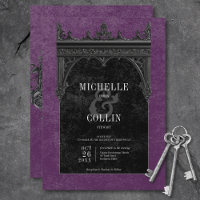 Gothic Black Double Arch & Black Rose Lila