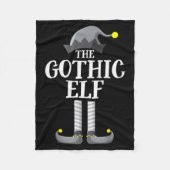 Gothic Black Elf Matching Family Group Christmas P Fleecedecke (Vorderseite)