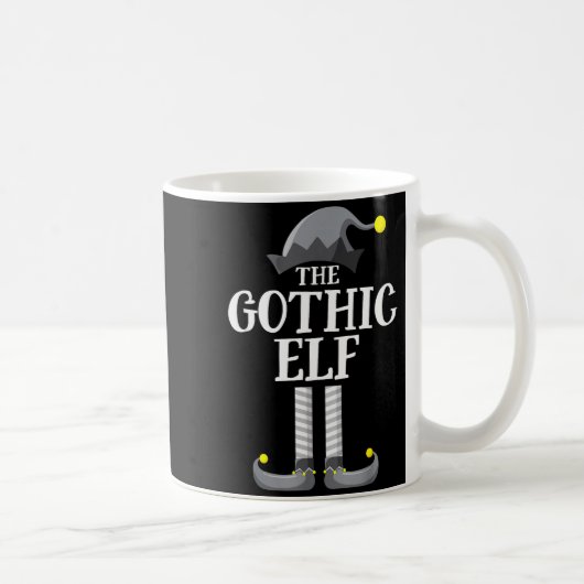 Gothic Black Elf Matching Family Group Christmas P Kaffeetasse (Rechts)