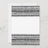 Gothic Black Floral Lace Wedding Einladungen (Rückseite)