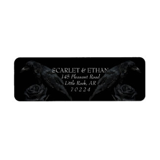 Gothic Black Floral Rabe & Rosen Hochzeit