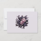 Gothic Black Floral RSVP Card (Rückseite)