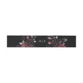 Gothic Black Floral Wedding Einladung Bly Bands Einladungsbanderole (Flach)